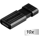 10x1 Verbatim Store n Go 8GB Pinstripe USB 2.0 must 49062