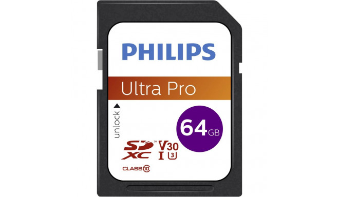 Philips SDXC Card           64GB Class 10 UHS-I U3 V30 A1