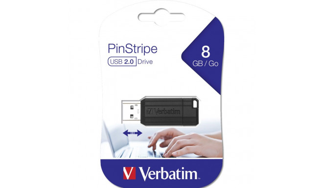 Verbatim Store n Go          8GB Pinstripe USB 2.0 black    49062