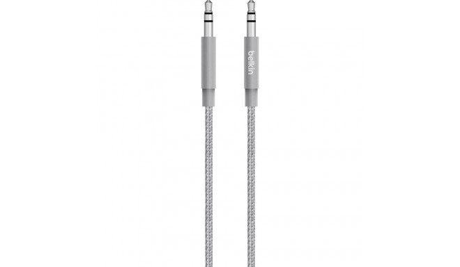 Belkin kaabel Premium Mixit 3,5mm 1,2m, hall (AV10164bt04-GRY)
