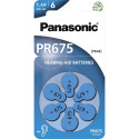 10x1 Panasonic PR 675 kuuldeaparaadi patareid tsink-õhk 6 tk