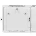RACK CABINET 19" DOUBLE-SECTION WALL-MOUNT 9U/600X600 (FLAT PACK) GREY LANBERG