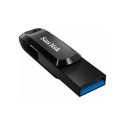 SanDisk Ultra Dual Drive Go 128 GB, USB flash drive (black, USB-A 3.2 Gen 1, USB 3.2 C gene 1)