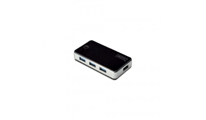 USB 3.0 jaotur 4-pordiline, must