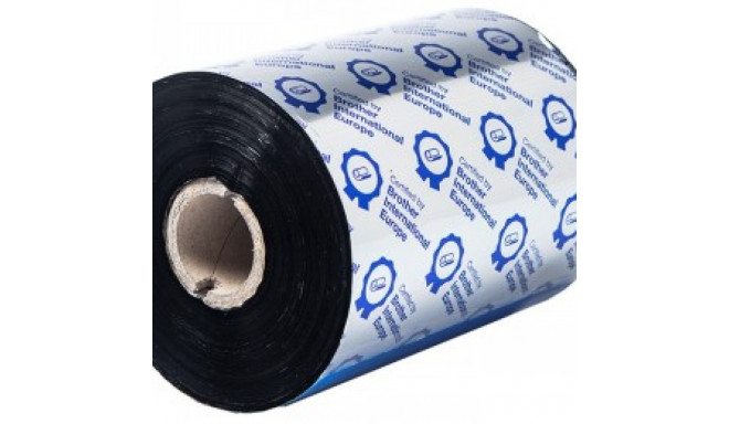BROTHER BWS-1D600-110 BLACK RIBBON, STANDARD WAX, 110MM X 600M