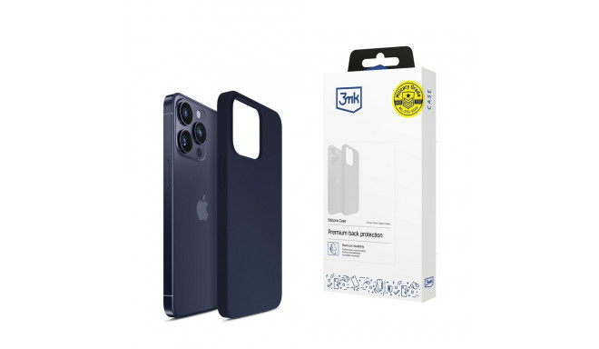 3mk Silicone Case for iPhone 16 Pro Max - Navy Blue
