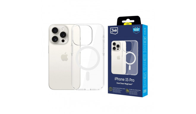 3mk EverClear MagCase for Apple iPhone 15 Pro - Transparent
