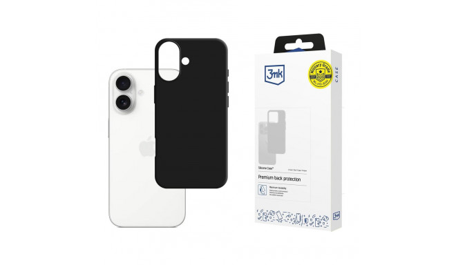 3mk Silicone Case for iPhone 17 - Black