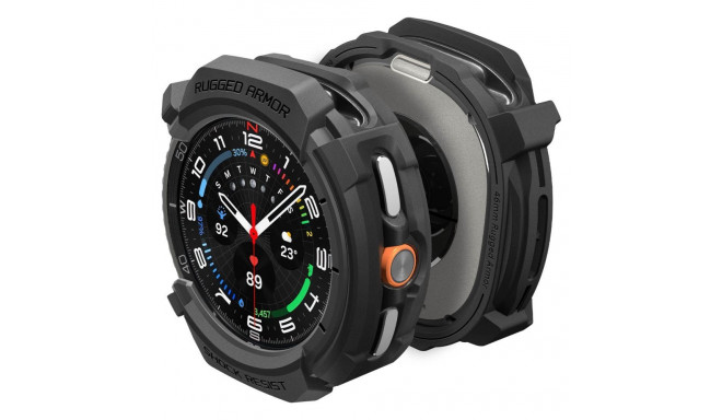 Spigen Rugged Armor Case for Samsung Galaxy Watch 8 Classic 46mm - Matte Black