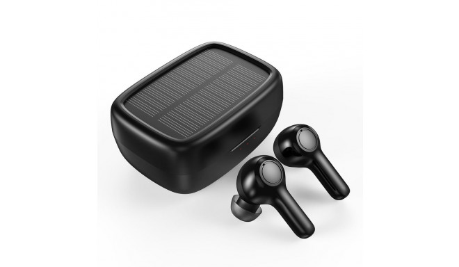 Choetech TWS wireless headphones with solar panel black (BH-T09)