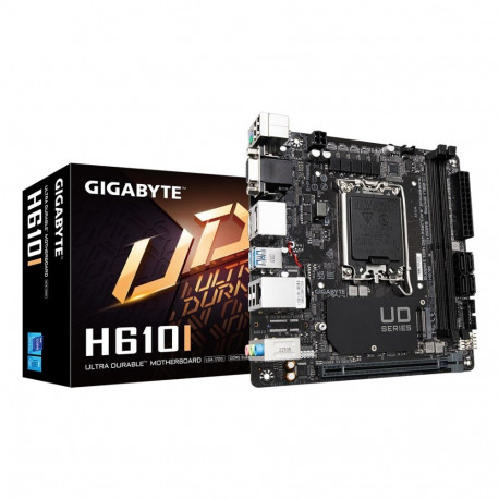 GIGABYTE emaplaat H610I Intel Core 14th protsessorite tugi 4+1+1 hübriidne digitaalne VRM kuni 5600M