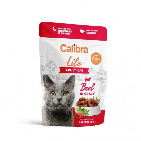 CALIBRA Cat Life Adult veiseliha kastmes märg kassitoit 85g