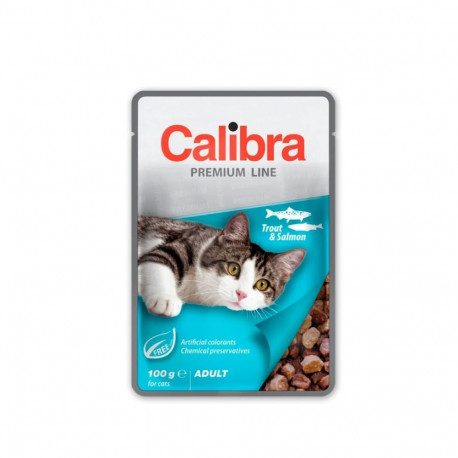 CALIBRA Cat Premium Adult forell ja lõhe märg kassitoit 100g