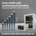 Extralink Rackmount cabinet 18U 600x600 Gray wall mounted