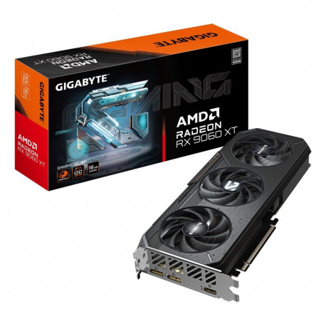 GIGABYTE Radeon RX 9060 XT GAMING OC 16G graafikakaart 16GB GDDR6, 128bit, PCI-E 5.0, 3320 MHz tuuma
