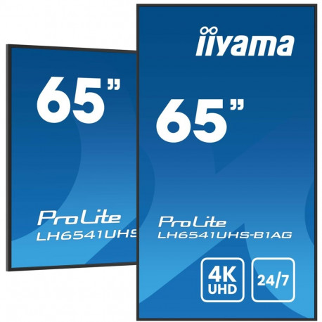 iiyama reklaamiekraan LH6541UHS-B1AG 163.8cm (64.5") LCD 500cd/m² 4K Ultra HD 24/7, must