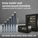 Extralink seinakinnitusega must rackmount kapp 12U 600x450