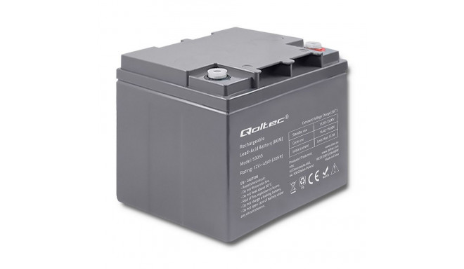 Qoltec 53035 AGM aku | 12V | 45Ah | max 540A