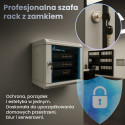 Extralink 6U 10" hall seinapealne seinakapp