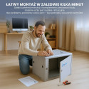 Extralink seinakapp 6U 600x450 ASP hall, metalluksega