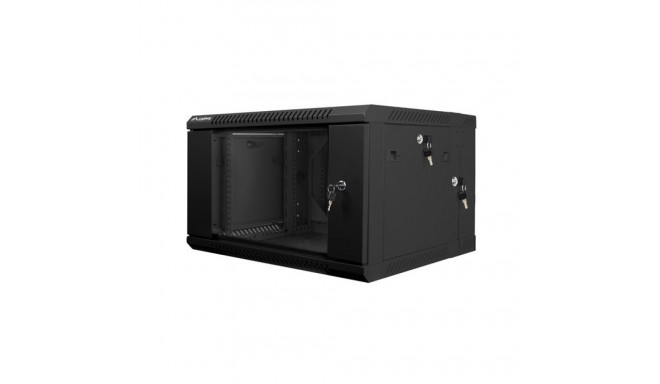 Lanberg WF02-6606-10B rack cabinet 6U Wall mounted rack Black
