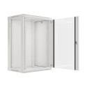 Lanberg wall-mounted installation rack cabinet 19'' 18U 600x450mm gray (glass door) Lanberg wall-mounted installation rack cabinet 19'' 18U 600x450mm gray (glass door)