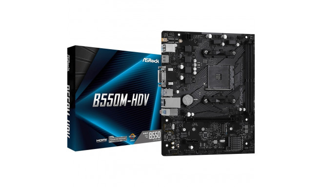 Asrock B550M-HDV Socket AM4 micro ATX AMD B550 emaplaat