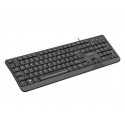 NATEC TROUT SLIM USB klaviatuur, US paigutus, must