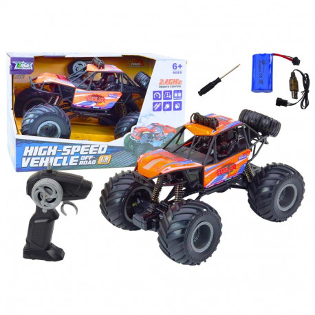Kaugjuhitav maastikuauto RC 1:8 amortisaatoritega, oranž