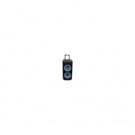 Aiwa karaoke trolley-kõlar 450 mikrofoniga, avatud pakend