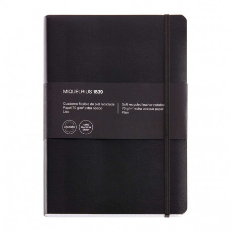 Märkmik 152X210mm 100l tühi sisu LEATHER kummikinnitus Miquelrius