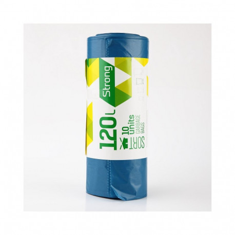 Prügikotid 120 L, 35 mk, 70 x 100 cm, sinised, 10 tk, SORTEX