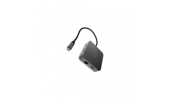 Green Cell AK61 laptop dock/port replicator USB 3.2 Gen 1 (3.1 Gen 1) Type-C Silver