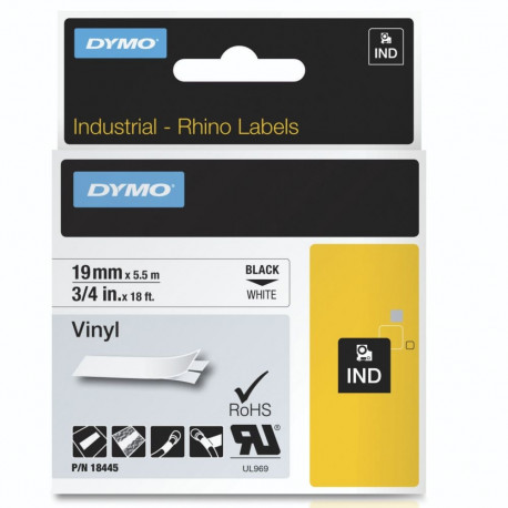 Dymo Schriftband (18445) Black White (S0718620)