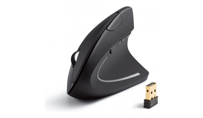 "ANKER A7852 kabellose vertikale 2.4G ergonomische Maus mit Nano USB-Dongle Vor/Zurck-Tasten (2x AAA