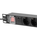 Power strip Rack PDU 19 1U 16A 8X schuko 2M black