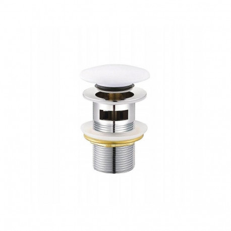 Cersanit Ceramic click-clack plug for washbasins with overflow - eurowhite (K11-2377)