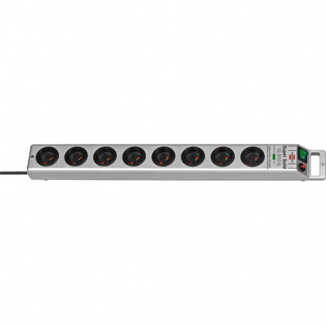 Brennenstuhl Super-Solid-Line anti-surge power strip 8 sockets 2.5 m silver (1441050000)