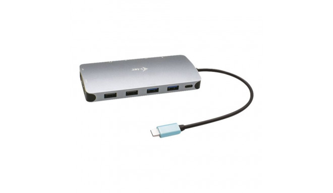 I-TEC USB-C Metal Nano Dock 2xDP 1xHDMI 1xGLAN 1xAudio/Mic 2xUSB 3.1 2xUSB 2.0 1xUSB-C Data 1xUSB-C 