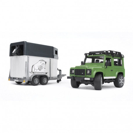 02592 Land Rover Defender mit Pferdeanhänger (mit einem Pferd)