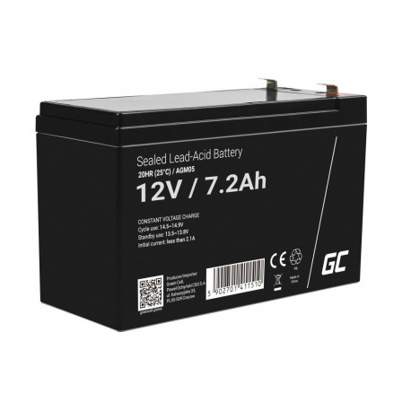 Green Cell 12V 7,2Ah AGM 151x65x98mm