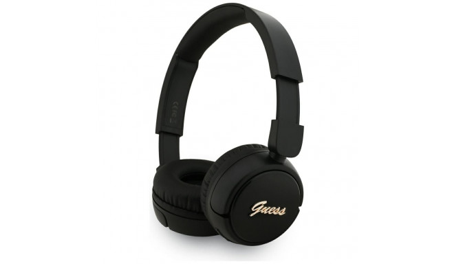 Guess Metal Logo Script Over-Ear Headphones - Black