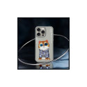 Nimmy Glasses Cool Cat Case for iPhone 15 Pro - Gray