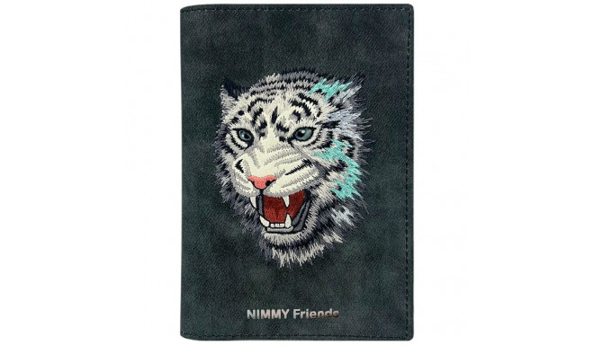 Nimmy Raptor Tiger Passport/Wallet Case - Dark Gray
