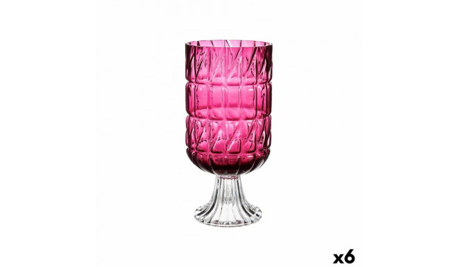 Vaas Gift Decor G30101326S-5 G30101326S-5 Roosa Tume roosa Kristall Nikerdatud 13 x 26,5 x 13 cm (6