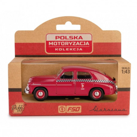 Pojazd prl warszawa m20 taxi wiśniowy