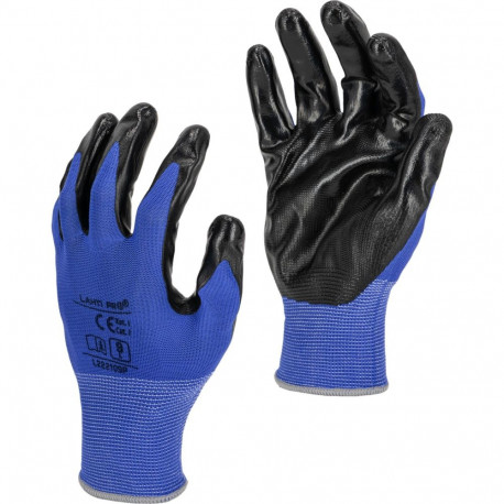 Rękawice nitr. gran.-czarne l222108p, 12par, "8", ce, lahti