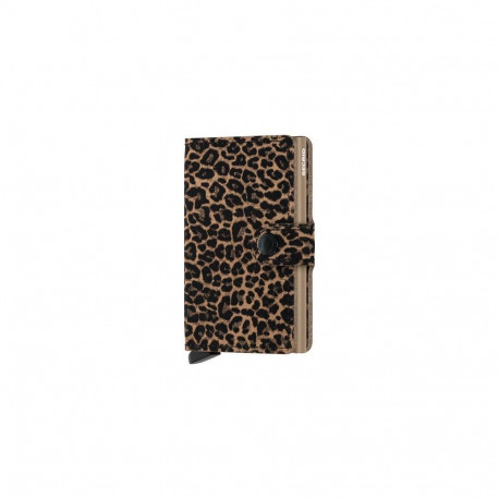Secrid Miniwallet Wallet Beige, Black Genuine leather
