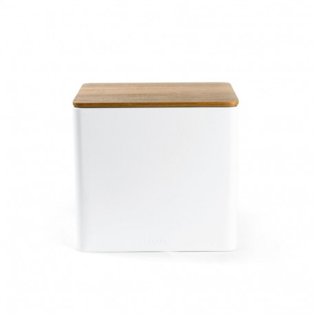 Salter BW128991W Toronto Bread Bin, White/Wooden