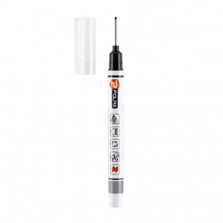 Marķieris ar pagarinātu galu, melns, 20 mm, 0,7–1 mm, Polax